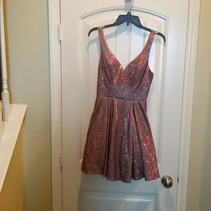 homecoming sparkly pink dress